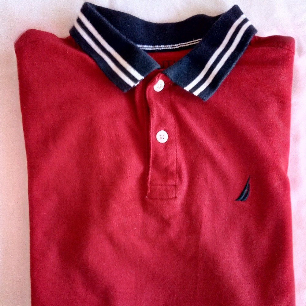 NAUTICA RED POLO BOYS SHIRT FREE SHIPPING